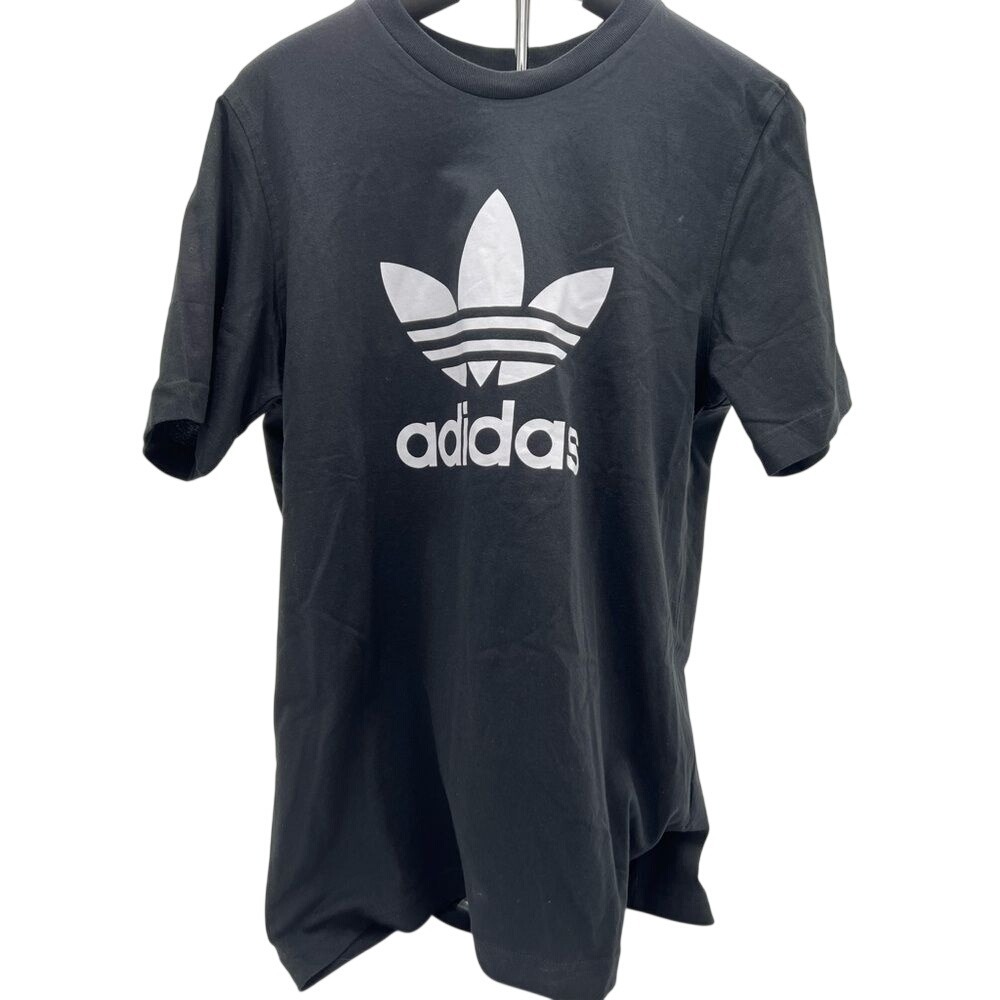 Adidas Originals Mens Trefoil T-Shirt Black White Graphic Logo Tee H06642 M - Picture 1 of 7